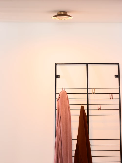 Lucide FOSKAL - Lámpara de techo - Ø 21,5 cm - LED - 1x6W 2700K - Latón - ambiente 1